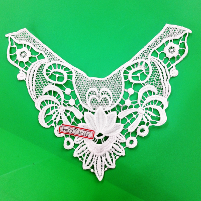 Manufacturers selling milk silk embroidery lace collar Brooch soluble lace