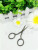 Manufacturer direct selling beauty tool stainless steel die-casting embroidery scissors nose hair scissors
