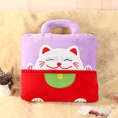 New Cartoon Lucky Cat Series Pillow and Quilt Airable Cover Children's Blanket Support Customization