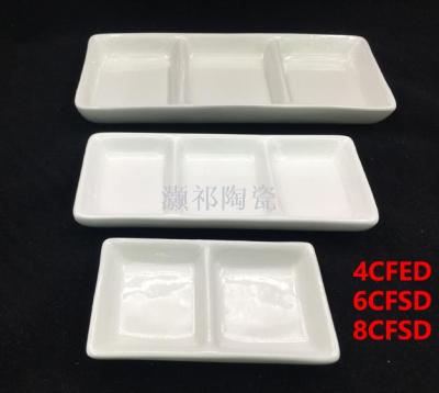 Hotel restaurant creative pure white ceramic dish sauce vinegar seasoning dish dish with sauce sauce dish