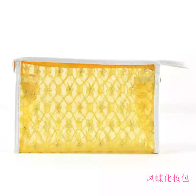 New small grid mesh pvc wash bag