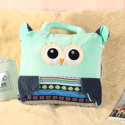 Spring Owl Pillow Blanket Cartoon Bird Car Air Conditioner Quilt Plush Toy Gift