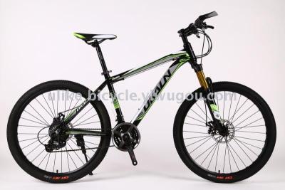 Bicycle aluminum alloy mountain bike 26 \"24 speed line disc high speed mountain bike factory direct sale