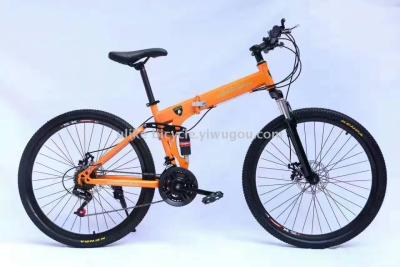 Bike 26-inch 21-speed land rover ferrari 3-ring variable-speed folding mountain bike