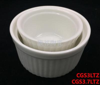 Ceramic baking bowl baking mold pudding cup high temperature dessert bowl high temperature baking cup