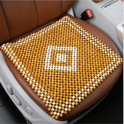 Car summer wooden beads small square pad single-piece office cooler breathable universal cushion
