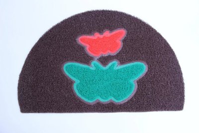 38 * 58cm semi-circular ringing ring thickened color door mat, multi-color splicing home door mats