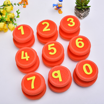 0-9 Digital children's painting DIY manual many double-sided large cartoon sponge seals