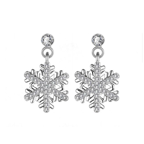 regent ornament rigant korean style new fashion diamond snowflake earrings 086962