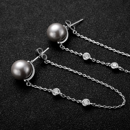 regent ornament rigant fashion new personalized pearl earrings with chain 87816