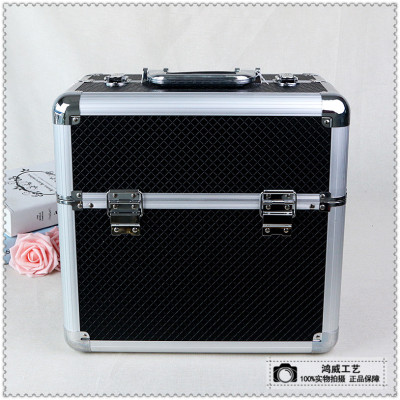 Large capacity cosmetic bag double-deck hand - held professional multi-functional storage box version of the cosmetic box