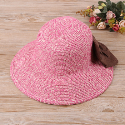 Cheng wen summer vacation sunbonnet big bowknot straw hat fashion basin hat