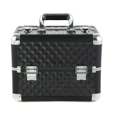 Locked multi - layer portable aluminum alloy cosmetic case