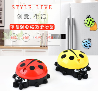 Ladybug timer cute ladybug magnetic sticker timer