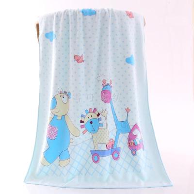 bath towel Export Japan and South Korea ultra-fine fiber cartoon printing baby towel adult belts beach towel