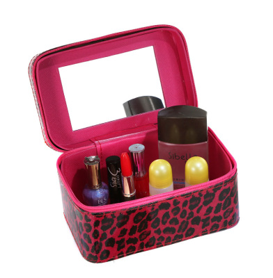 Portable with a plastic zipper cosmetic bag, large volume of skin care products package