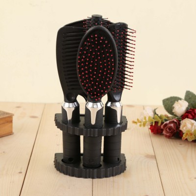 Anti - static air - cushion airbag massage comb set cylinder button buckle hair comb comb long with a mirror