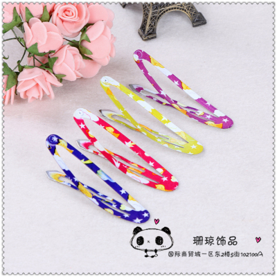 Children's hair decoration paint painting hairpin side clip cute hair decoration BB clip