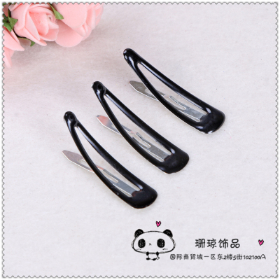 Simple black bb clip one word drop oil bb hairpin top clip