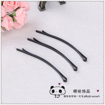 Black large one word clip steel clip small clip edge clip broken hair ornaments, hair clips