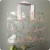 Transparent rose print handbag shopping bag clothing store packaging bag plastic bag 50