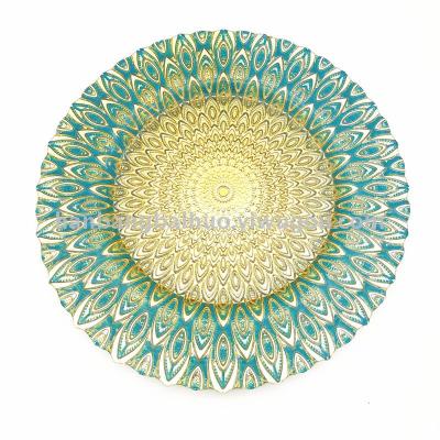 Glass Plate Western Plate Fruit Plate Peacock Plate