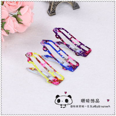 The Children 's color spray paint cartoon BB clip bangs clip hairpin ornaments