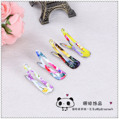 Lovely spray paint pattern baby hairpin children's hairpin jewelry
