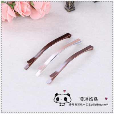 Korean version of female hair ornaments hair clips, hair clips, pure color simple word clip edge clip