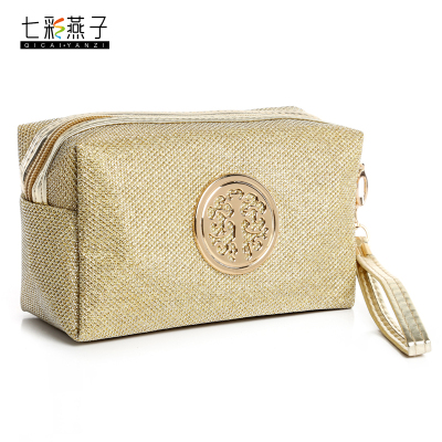 Cosmetic bag ladies Europe and the United States popular prince package bright powder color makeup bag
