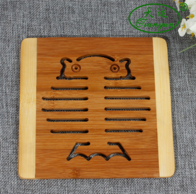 Bamboo Square Hollow Fish-Shaped Apple Animal Placemat High-End Insulation Placemat Factory Direct Sales Wholesale Spot