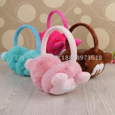 Winter new ear mug M letter Mickey cartoon warm and comfortable plush children ear protection earrings student ladies