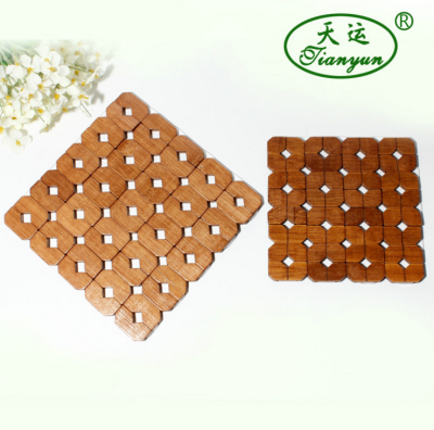 Tianyun Bamboo Placemat Heat Proof Mat Casserole Mat Daily Necessities Tableware Factory Direct Sales