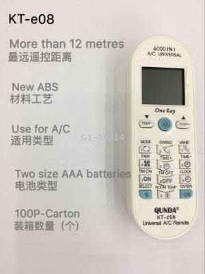 Air conditioning remote control group of English universal remote control 6000 in one