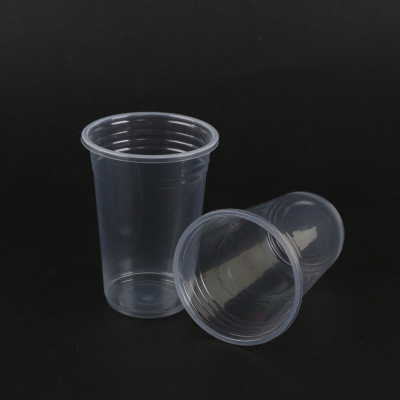 Factory Disposable Cup Milky Tea Cup Thick 350ml Transparent Plastic Cup