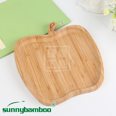 【SUNNY BAMBOO Factory Direct Sales】Bamboo Tray With Handle Western-Style Bread Plate Tea Plate Fruit Plate