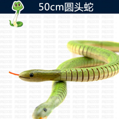 Wholesale hot simulation 50cm wooden round snake tugs toy snake wood crafts factory direct