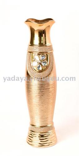 Floor Flowerpot and Flower Vase Ceramic Brushed Vase Rhinestone 