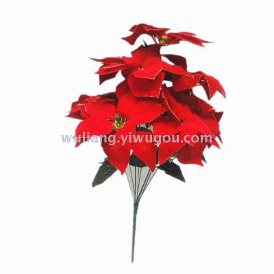 9 gold powder side velvet Christmas flower