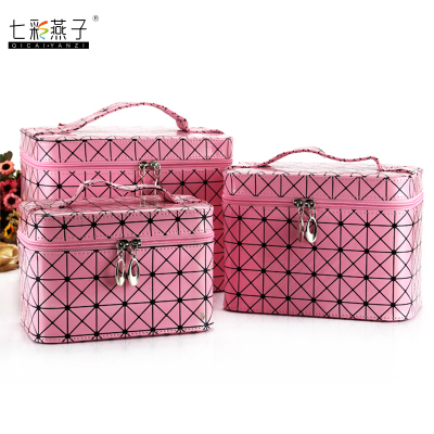 2017 new Miyake Cosmetic Case three-piece box storage box hard shell cosmetic bag