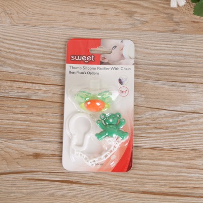 Baby silicone pacifier Baby comfort pacifier sleep with dust cover 0-6-18 months