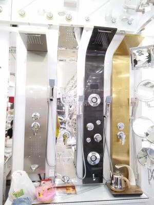 304 stainless steel heated shower screen shower set with massage shower column widescreen shower set