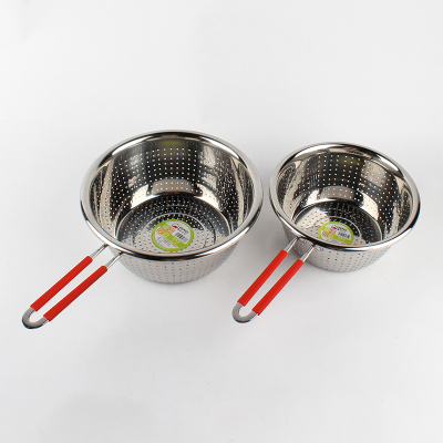 Stainless steel vegetables pots with rice sieve round wash rice screen rice washing rice cooker rice basin drain basin