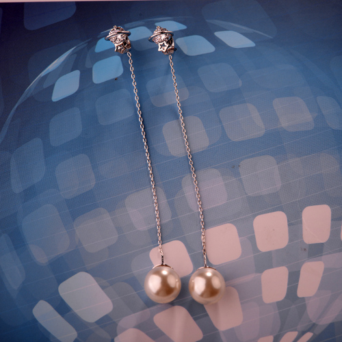 regent jewelry rigant korean style long star pearl earrings 87902