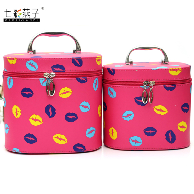 Lips pattern cylinder two-piece cosmetic case beauty shop gift box storage box