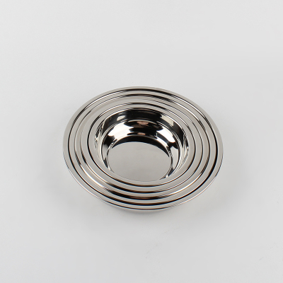 Stainless steel dish dish plate disc discs side of the anti-side soup plate wide-edged round dish