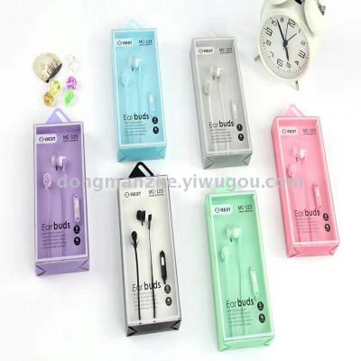 New candy color mobile phone headset MC-123 super heavy bass effect