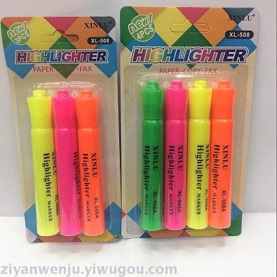 Fluorescent Pen Xinl Lu Suction Card 3 PCs 4 PCs