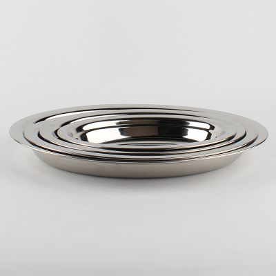 Stainless steel dish dish disc dish stainless steel multi - purpose dishes dish - shaped plate stainless steel plate