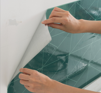 Kitchen aluminum foil smoke-proof sticker high temperature resistant tile paste anti-oil paste self-paste